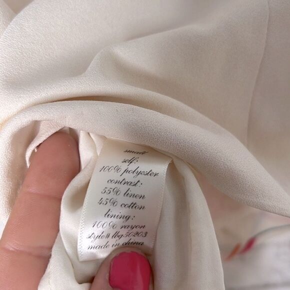 Francesca's Harper Linen Embroidered Mini Skirt Boho Hippie Size Small - Picture 7 of 8